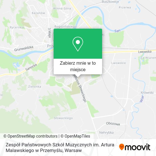 Mapa Zespół Państwowych Szkół Muzycznych im. Artura Malawskiego w Przemyślu