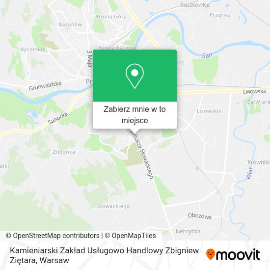 Mapa Kamieniarski Zakład Usługowo Handlowy Zbigniew Ziętara