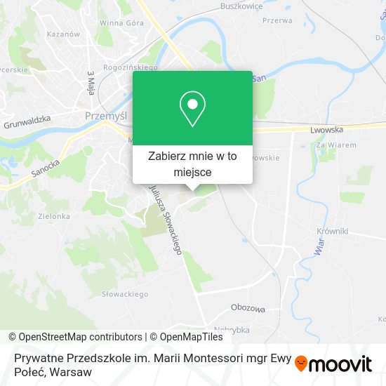 Mapa Prywatne Przedszkole im. Marii Montessori mgr Ewy Połeć