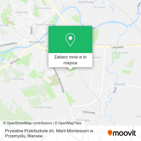 Mapa Prywatne Przedszkole im. Marii Montessori w Przemyślu