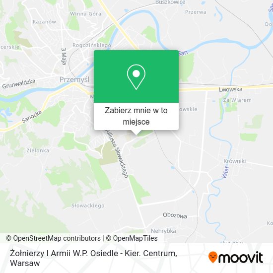 Mapa Żołnierzy I Armii W.P. Osiedle - Kier. Centrum