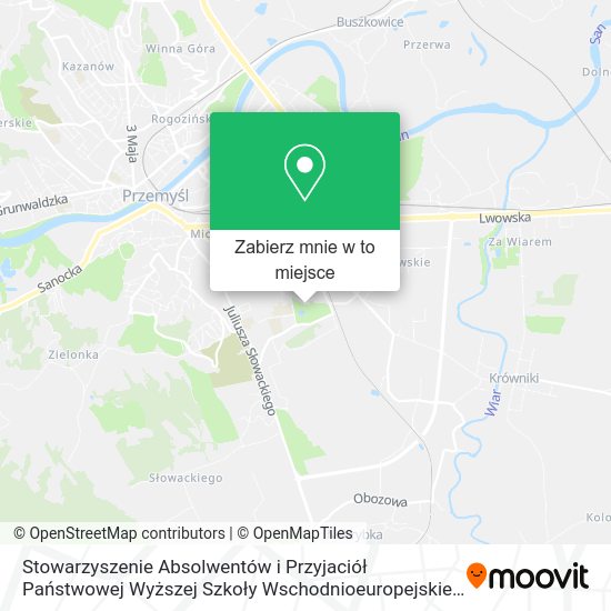 Mapa Stowarzyszenie Absolwentów i Przyjaciół Państwowej Wyższej Szkoły Wschodnioeuropejskiej