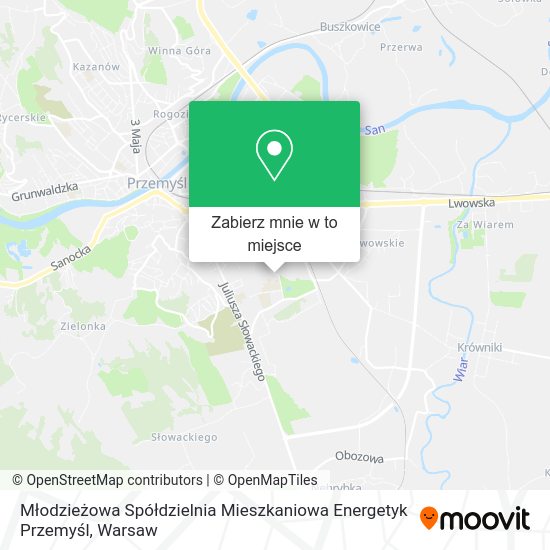 Mapa Młodzieżowa Spółdzielnia Mieszkaniowa Energetyk Przemyśl