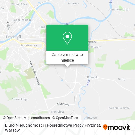 Mapa Biuro Nieruchomosci i Posrednictwa Pracy Pryzmat