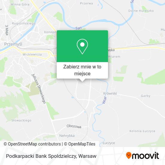 Mapa Podkarpacki Bank Spoldzielczy