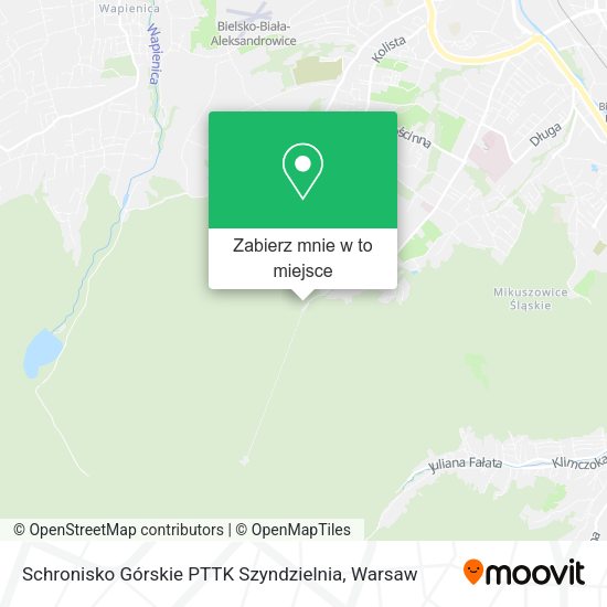 Mapa Schronisko Górskie PTTK Szyndzielnia