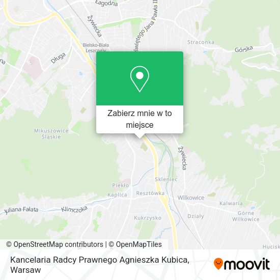 Mapa Kancelaria Radcy Prawnego Agnieszka Kubica