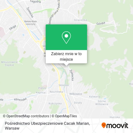 Mapa Pośrednictwo Ubezpieczeniowe Cacak Marian