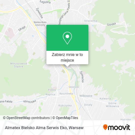 Mapa Almatex Bielsko Alma Serwis Eko