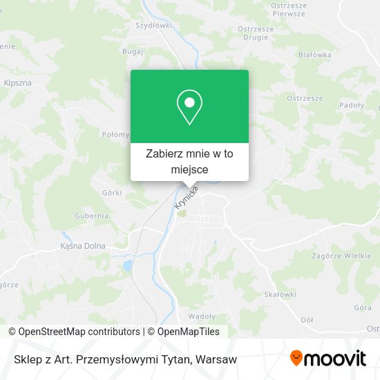 Mapa Sklep z Art. Przemysłowymi Tytan