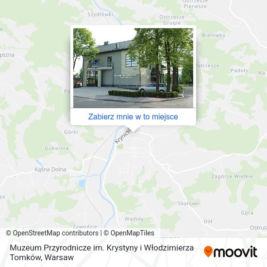 Mapa Muzeum Przyrodnicze im. Krystyny i Włodzimierza Tomków