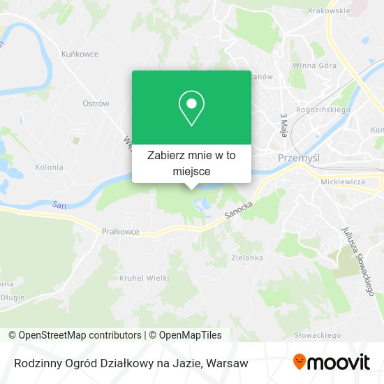 Mapa Rodzinny Ogród Działkowy na Jazie