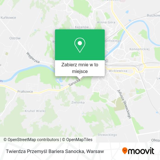 Mapa Twierdza Przemyśl Bariera Sanocka