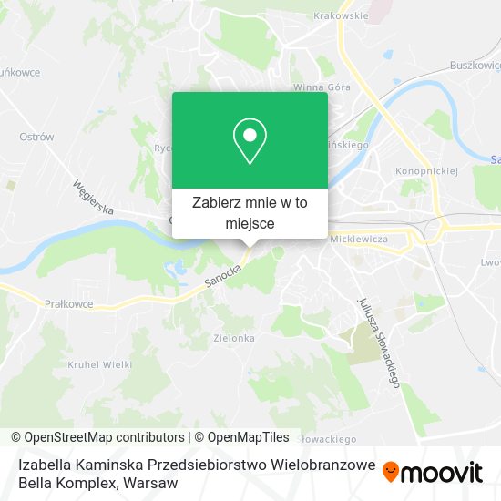 Mapa Izabella Kaminska Przedsiebiorstwo Wielobranzowe Bella Komplex