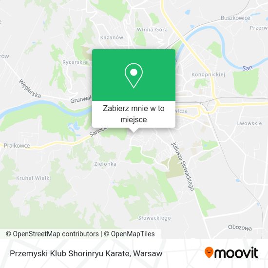 Mapa Przemyski Klub Shorinryu Karate