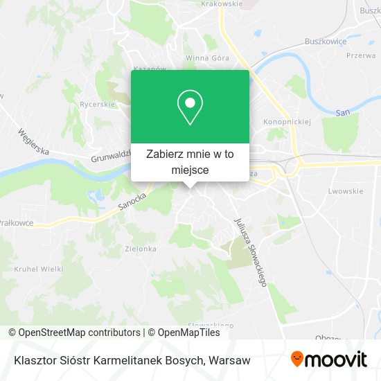 Mapa Klasztor Sióstr Karmelitanek Bosych