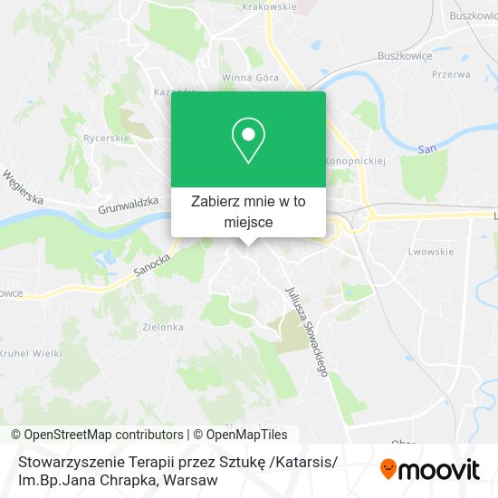 Mapa Stowarzyszenie Terapii przez Sztukę /Katarsis/ Im.Bp.Jana Chrapka