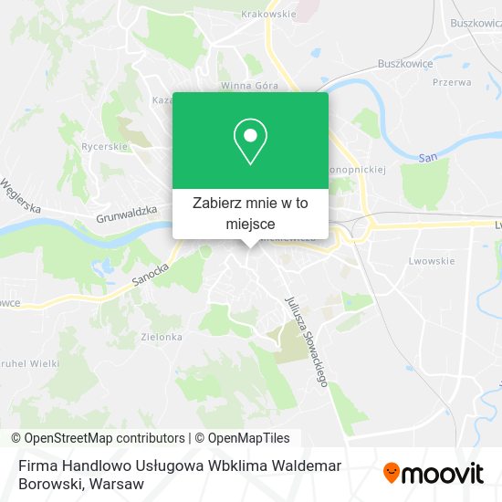 Mapa Firma Handlowo Usługowa Wbklima Waldemar Borowski