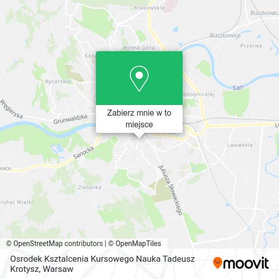 Mapa Osrodek Ksztalcenia Kursowego Nauka Tadeusz Krotysz