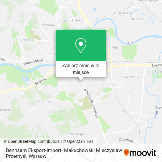 Mapa Bennsam Eksport-Import. Makuchowski Mieczysław Przemyśl