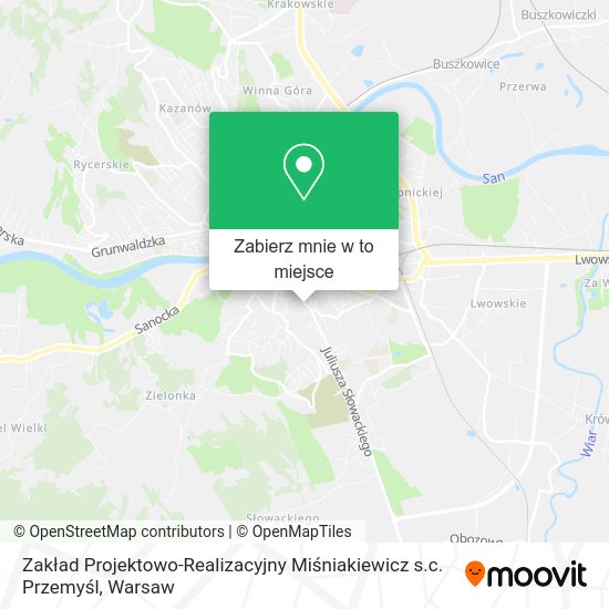 Mapa Zakład Projektowo-Realizacyjny Miśniakiewicz s.c. Przemyśl