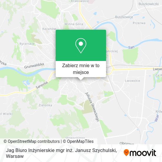 Mapa Jag Biuro Inżynierskie mgr inż. Janusz Szychulski