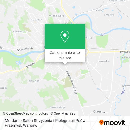 Mapa Merdam - Salon Strzyżenia i Pielęgnacji Psów Przemyśl