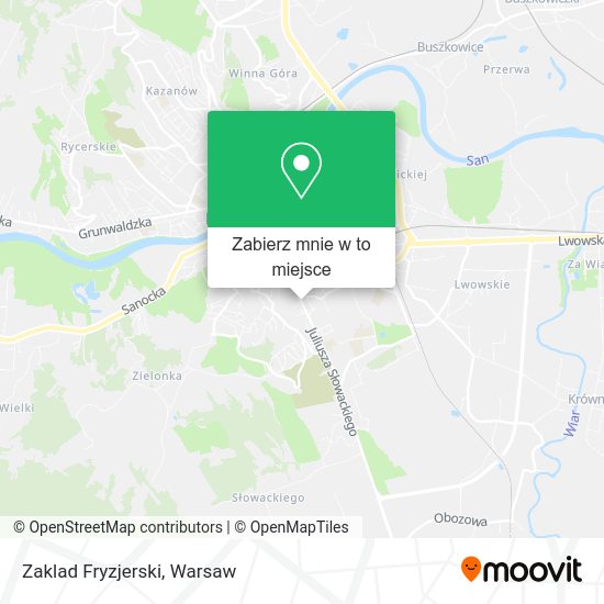 Mapa Zaklad Fryzjerski