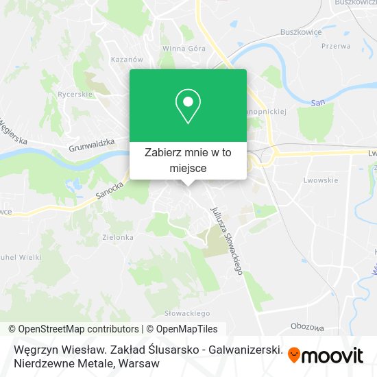 Mapa Węgrzyn Wiesław. Zakład Ślusarsko - Galwanizerski. Nierdzewne Metale