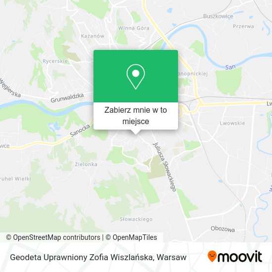 Mapa Geodeta Uprawniony Zofia Wiszlańska