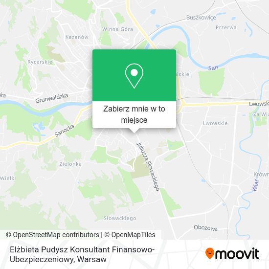 Mapa Elżbieta Pudysz Konsultant Finansowo-Ubezpieczeniowy