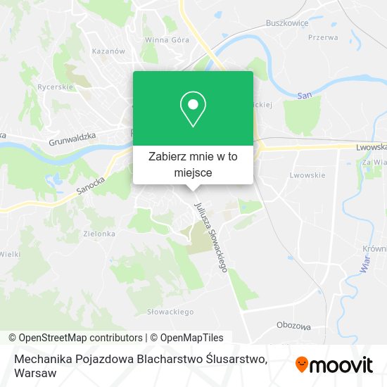 Mapa Mechanika Pojazdowa Blacharstwo Ślusarstwo