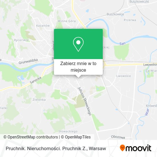 Mapa Pruchnik. Nieruchomości. Pruchnik Z.