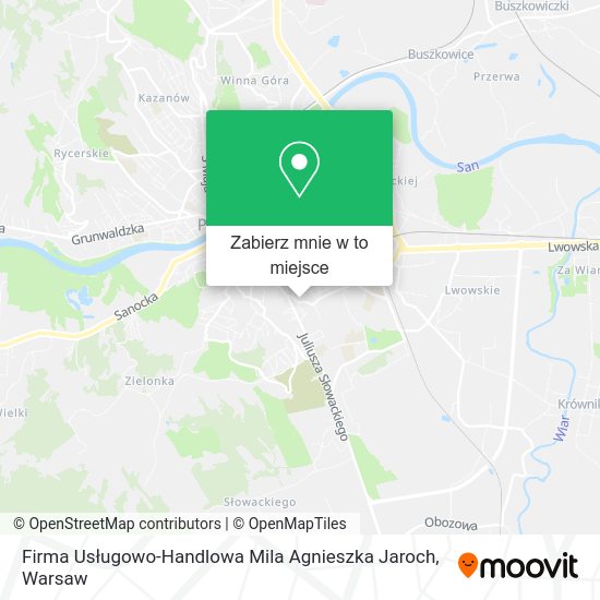 Mapa Firma Usługowo-Handlowa Mila Agnieszka Jaroch