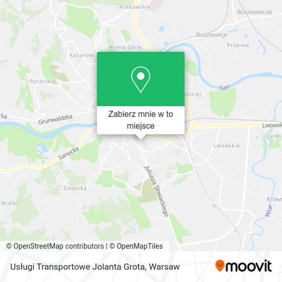 Mapa Usługi Transportowe Jolanta Grota