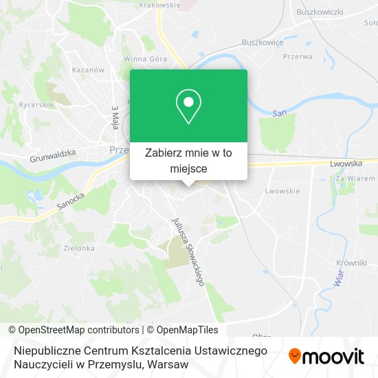 Mapa Niepubliczne Centrum Ksztalcenia Ustawicznego Nauczycieli w Przemyslu