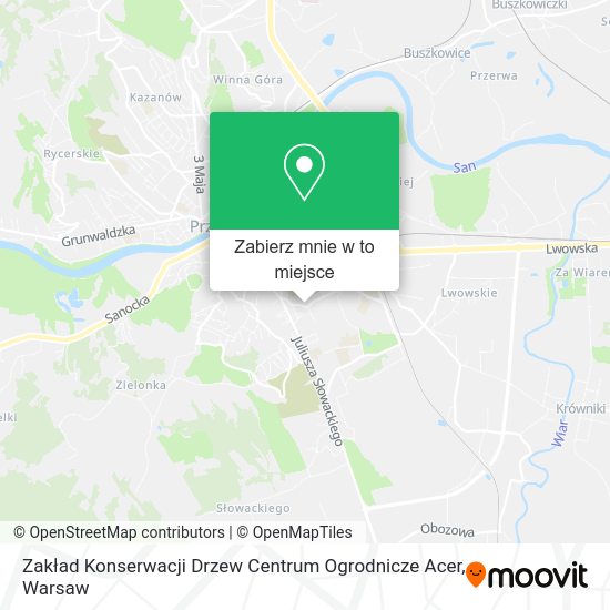 Mapa Zakład Konserwacji Drzew Centrum Ogrodnicze Acer