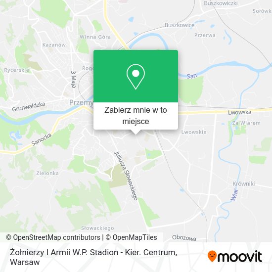 Mapa Żołnierzy I Armii W.P. Stadion - Kier. Centrum