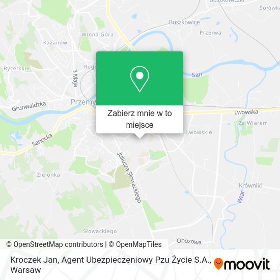 Mapa Kroczek Jan, Agent Ubezpieczeniowy Pzu Życie S.A.