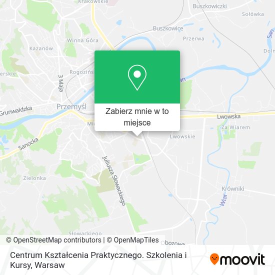 Mapa Centrum Kształcenia Praktycznego. Szkolenia i Kursy