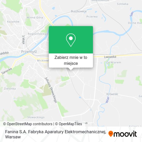 Mapa Fanina S.A. Fabryka Aparatury Elektromechanicznej