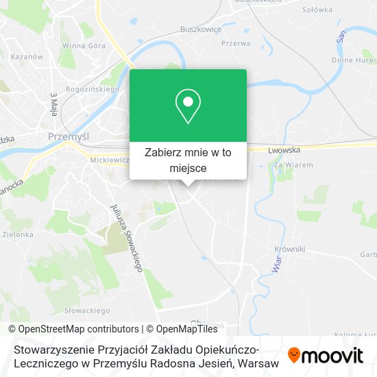 Mapa Stowarzyszenie Przyjaciół Zakładu Opiekuńczo-Leczniczego w Przemyślu Radosna Jesień