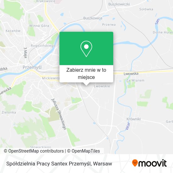 Mapa Spółdzielnia Pracy Santex Przemyśl