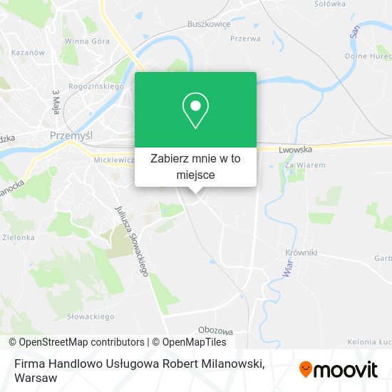 Mapa Firma Handlowo Usługowa Robert Milanowski