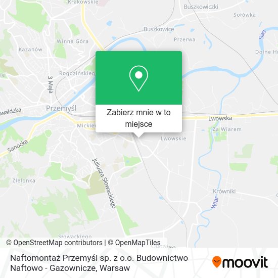 Mapa Naftomontaż Przemyśl sp. z o.o. Budownictwo Naftowo - Gazownicze