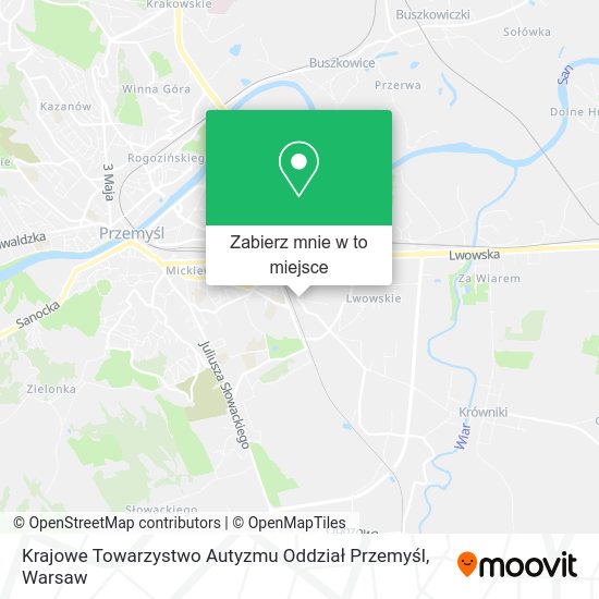 Mapa Krajowe Towarzystwo Autyzmu Oddział Przemyśl