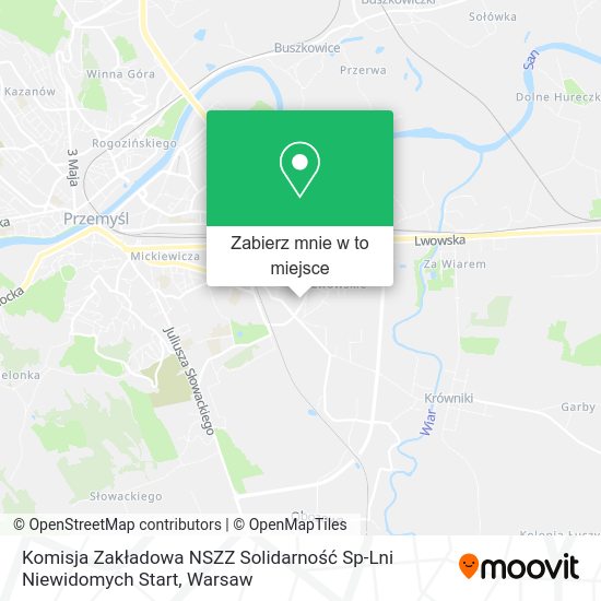 Mapa Komisja Zakładowa NSZZ Solidarność Sp-Lni Niewidomych Start