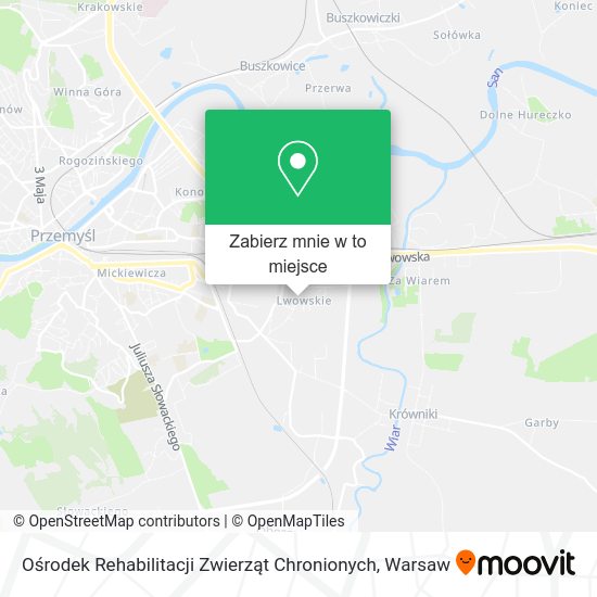 Mapa Ośrodek Rehabilitacji Zwierząt Chronionych