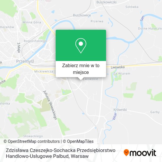 Mapa Zdzisława Czeszejko-Sochacka Przedsiębiorstwo Handlowo-Usługowe Palbud