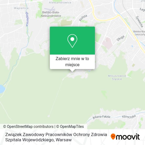 Mapa Związek Zawodowy Pracowników Ochrony Zdrowia Szpitala Wojewódzkiego